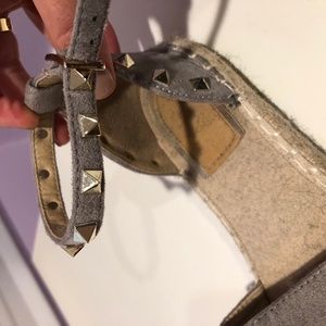 Studded Espadrille Ankle Strap Sandal